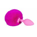 Анальная пробка - Colorful Joy Bunny Tail Plug - мініатюра 5