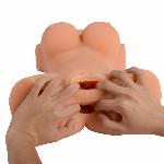 Мастурбатор-торс Busty Lady Solid Silicone Sexy Doll вагина-анус без вибрации телесный - мініатюра 6