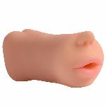 Двухсторонний мастурбатор Вагина-Анус-Рот Real Sex Doll без вибрации - мініатюра 7