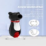 Клиторальный вибратор "Crazy bear", вакуум, лизание, 10 режимов - мініатюра 4