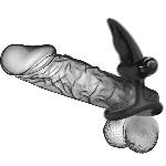 Эрекционное вибро кольцо Pretty Love - Vibration Cock Ring, 10 vibration functions Black - мініатюра 2