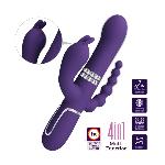 Вибромассажер с анальным и клиторальным стимулятором Pretty Love - Cammy Dark Purple Twinkled Tenderness - мініатюра 2