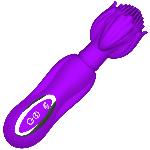 Вибромассажер для стимуляции эрогенных зон - Multifunctional Vibrator фиолетовый - мініатюра 2