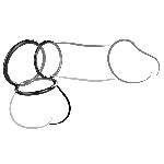 Набор эрекционных колец разного размера Silicone 3-Ring Stamina Set - мініатюра 3