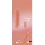 Ребристый мини-вибратор персикового цвета Mini Ribbed Vibrator - мініатюра 6