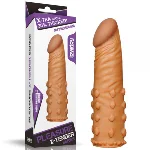 Насадка с пупырышками Add 2" Pleasure X Tender, Brown - мініатюра 1
