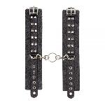 Наручники Leather Rastraints Hand Cuffs, Black - мініатюра 2