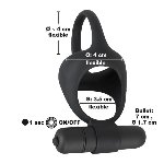 Эрекционное кольцо с вибрацией Vibrating cock & ball ring - мініатюра 8