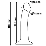 Фаллоимитатор на присоске OYO - Dildo Double Layer Silicone YQW-008 (длина 18 см, диаметр 3.5 см) - мініатюра 6
