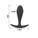 Силиконовая анальная втулка Black silicone, размер М - мініатюра 6
