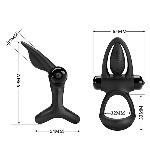 Эрекционное вибро кольцо Pretty Love - Vibration Cock Ring, 10 vibration functions Black - мініатюра 8
