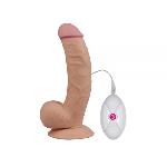 Реалистичный вибратор с выносным пультом управления 7.5" The Ultra Soft Dude, Flesh Vibrating - мініатюра 2