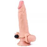 Насадка-удлинитель с вибрацией Add 2" Vibrating Penis Sleeve, Flesh - мініатюра 3