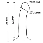 Маленький фаллоимитатор на присоске OYO YQM-061 (длина 14.5 см, диаметр 2.6 см) - мініатюра 4